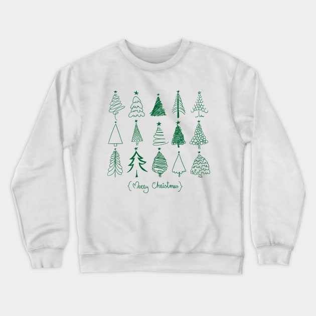 merry christmas tree Crewneck Sweatshirt by Abir's Store